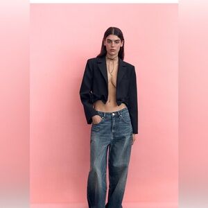 Zara blazer with bow detailing